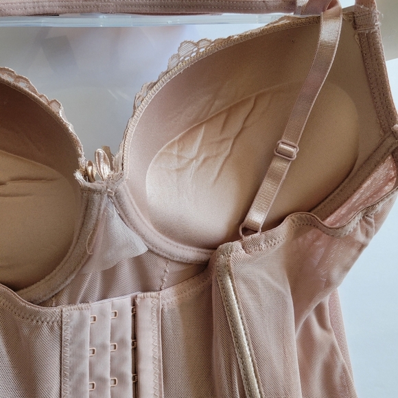 New Rene Rofe Pink LaceNWTBra Corset Lingerie Set. - Picture 7 of 8